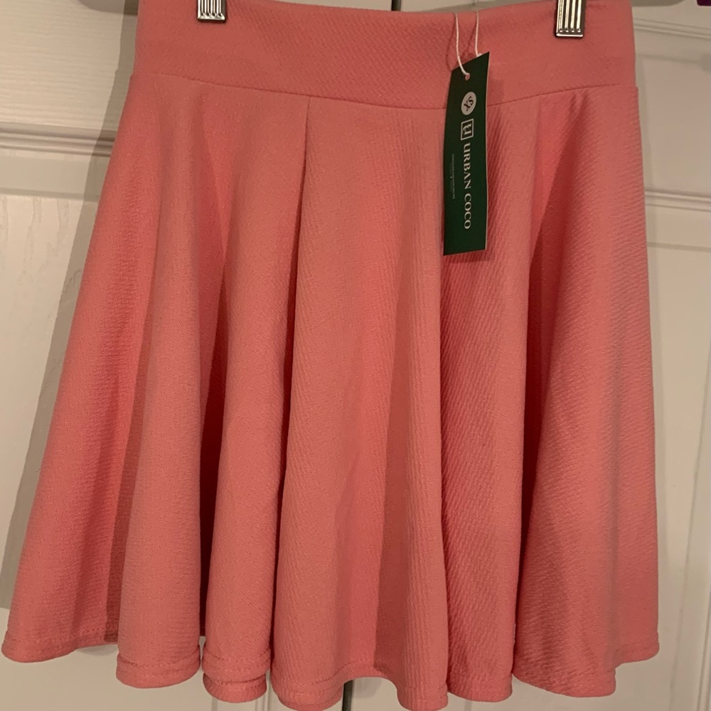 Urban Co Pink Skater Skirt Pretty Pink Color Twirls Great Size XS NWT